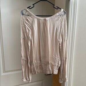 Ro & De Cream Blouse with Lace Details